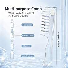 2pcs/Hair Styling Set - 2-In-1 Spray Comb With Water Tank, For Moisturizing And Exfoliating, Fine Mist Spray Design, Easy Hair Care With Crystal Plastic Transparent Liquid Guide Comb, Hair Oil Massage Comb, Wide Tooth Comb - Multicolor - View 10