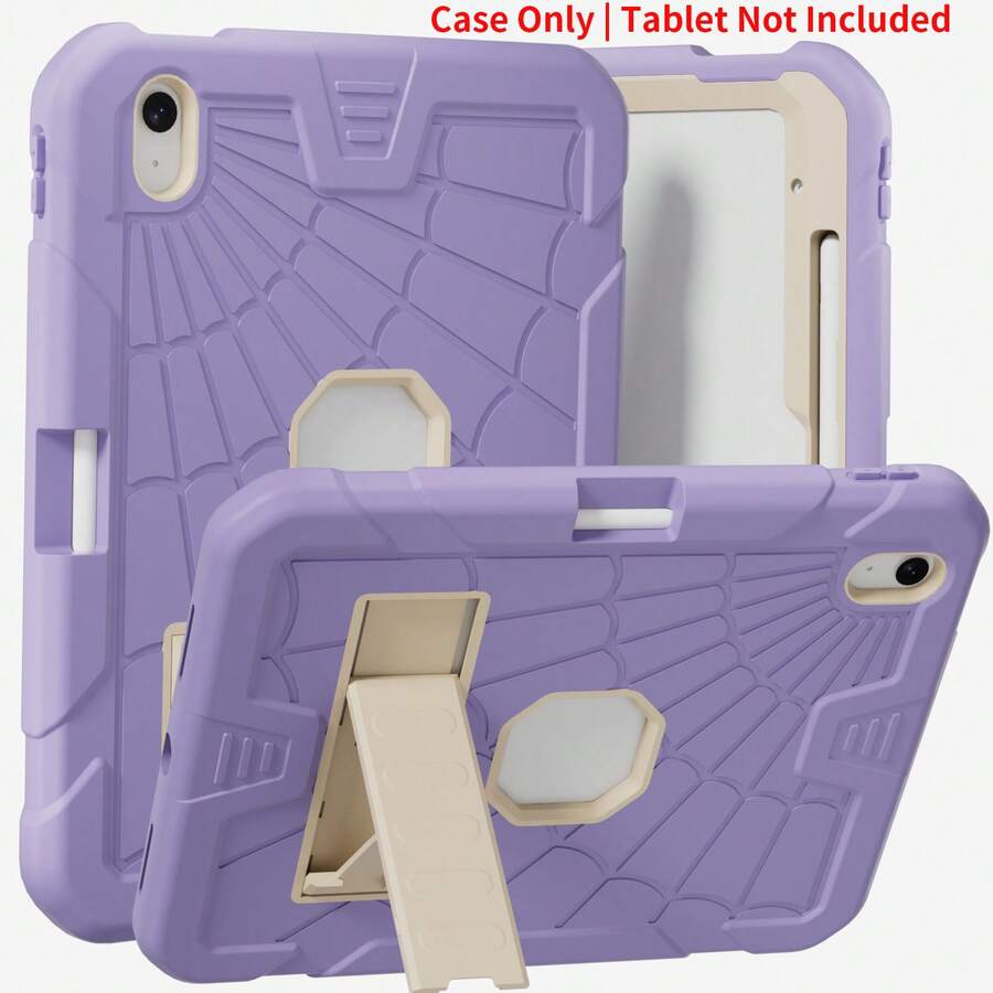 1pc Stock Case Compatible With Ipad 10th Generation 2022(10.9 Inch) (A16) 11 Inch 11th Generation 2025 11(A16 2025), Heavy Duty Silicone PC With Pencil Holder Rugged Protective 10.9" 11'' Cover With Built-In Stand Compatible With Ipad 10th/11th Genertion 10.9 Inch Tablet Case - Red and Black - View 1