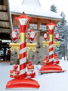 1pc Christmas Elf, Christmas Street Light, Christmas Balloon Stack, Suitable For Christmas Party, Doorway Decoration, Birthday, New Year's Eve Event, Home Atmosphere Decoration - Multicolor - View 7