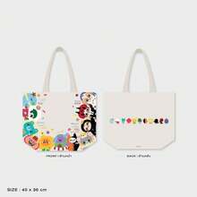 GMMTV Canvas Tote Bag, Fan Character Tote Bag | LOVE OUT LOUD FAN FEST, GeminiFourth, PondPhuwin, JoongDunk, FirstKhaotung - Multicolor - View 4