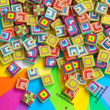 Bahan Mosaik Efek 3D Kaleidoskop Persegi 100/200g, Ubin Kaca Mosaik Multi-Pola Warna Gradien Dikirim Secara Acak, Cocok Untuk Dekorasi Rumah, Dinding, Kolam Renang, Inlay Tangga, Lanskap, Seni dan Kerajinan Tangan, Kerajinan Liontin Perhiasan - HFK-1 - View 3