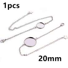 1 Piece 12-20mm Inner Size Crafts Stainless Steel Bangle Bracelet Cabochons Blank Base Tray Setting DIY Jewelry Making Accessories - Bracelet Display Stand - View 47