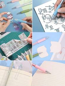 2/5 buah Pisau Lipat untuk Kerajinan Tangan, Alat Pemotong Presisi, Pisau Ukir, Pemotong Kertas Presisi, Cocok untuk Scrapbooking DIY, Pembuatan Stiker, Kerajinan Seni, Melukis, Kartu & Templat, Pemotongan Kertas, Unboxing (Warna & Gaya Acak) - Beraneka warna - View 4