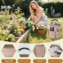 Foldable 6-Compartment Storage Basket With Handle - Oxford Cloth Storage Bag - Portable Multi-Functional Bag, Suitable For Bathroom, Shower, Gardening, Home, Picnic, Shopping, Tool Storage, Beach, Camping, Outdoor And Travel - Tool Storage Bag - View 2