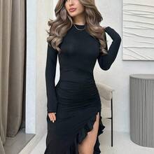 Women Short Dresses - Brown - View 6