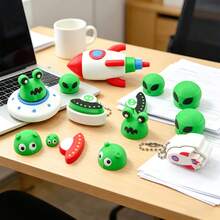 1pc Alien Casual Party Cute Elegant ABS Plastic (ABS Resin) Keychain, All-Season Stress Relief Press Pendant - A - View 3