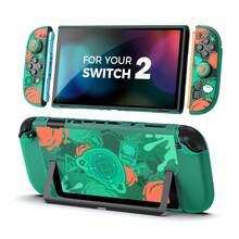 IINE Dockable Color Strike Protective Case Compatible With Switch 2 (2025), Hard PC Shell Cover, With Joystick Caps, Atomic Green, Lightweight Full Protection With Precise Cutouts - View 2