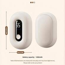 Rechargeable Hand Warmer, Portable Electric Hand Heater With Digital Temperature And Battery Display, 3 Heating Levels 45-65°C, Type-C Fast Charging, Winter Pocket Hand Warmer For Outdoor And Indoor Use - Single Pack - View 2