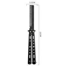 1pc Uncut Stainless Steel Butterfly Training Comb, Foldable Portable Cool Tool For Men, Suitable For Home Use, Street, Christmas, Halloween, Back To School Gift - Multicolor - View 14