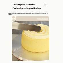 1Pc 10 Inch Aluminium Alloy Rotating Cake Turntable, Silent Smooth Spinning Decorating Stand, Heavy-Duty Handy Baking Accessory For Cake Decorating, Dessert & Pastry Making - Silver - View 6