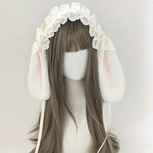 1pc Cute Bow Rabbit Ears Headband, Anime Cosplay Prop, Floppy Rabbit Ears Decoration, Suitable For Stage Performance, Masquerade, Party Costume, Nightclub Outfit, Cosplay Photo Prop - View 8