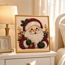 1 Set DIY Christmas Pearl Diamond Painting Art Kit With Frame, Christmas Pearl Beads Handmade Craft, Suitable For Adults And Beginners, Gemstone Diamond Dot Painting, Home Wall Decor - A - View 5