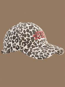 1pc Retro Leopard Print Baseball Cap, Casual Style Soft Top Embroidered Hat, Unisex Fashion - Multicolor - View 7