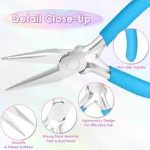 QIAO 3 PiecesJewelry-Making Pliers Set-Jewelry-Making Tools Suitable For Jewelry Repair, Wire Wrapping, Beading, And Craft Projects - Multicolor - View 5