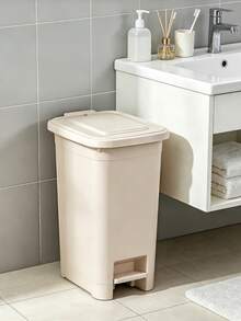 Large‑Capacity Pedal Trash Can, Hands‑Free Odor‑Resistant Sealed Lid Design, Durable Thick Plastic Waste Bin, Modern Minimalist Random Multi‑Color Rectangular Dustbin For Household Waste Disposal, Home Essentials - Multicolor - View 8