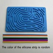 [Dual-Sided Stress Relief Tool]Silicone Sensory Activity Board | Colorful Cord Maze Fidget Toy | Silent Tactile Anxiety Relief | ADHD & Focus Aid | Portable Stress Reliever For Office & Commuting | Creative Gift For Friends - Multicolor - View 13
