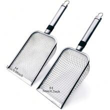 1pc Garden Soil Sieve, Stainless Steel Sand And Compost Sifter With Handle, Suitable For Sifting Stones, Applicable For Yard, Lawn And Garden - Multicolor - View 6