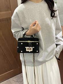 Women Top Handle Bags - Black - View 4