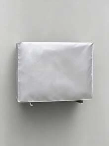 1 Set S-XXL Multi-Size Anti-Aging Polyester Waterproof Fabric Air Conditioner Outdoor Unit Cover, Outdoor Courtyard All-Season Use, Minimalist Practical Style, Silver Square Shape, Elastic Hem Design, Rainproof Dustproof Sunproof Air Conditioner Outdoor Unit Protective Cover - Full Coverage - View 13