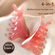 1-10pcs 4-In-1 Multifunctional Massage Comb For Scalp, Eye, Facial Contour & Neck Relaxation Massage Tool - Multicolor - View 5