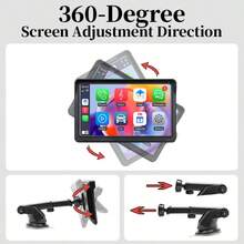 7 Inch Universal Wireless CarPlay And Android Auto Portable Display Compatible With All Car Models - A - View 10