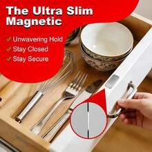 4pcs Stainless Steel Ultra-Thin Strong Magnetic Cabinet Door Bumpers, No-Drill Installation For Kitchen Cabinets, Wardrobes And Drawers, With Adhesive Backing For Damage-Free, Secure And Firm Mounting - Silver - View 6