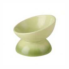 1pc Ceramic Gradient Cat Bowl, Gradient Color Pet Food Bowl With Non-Slip Base, Easy To Clean Shallow Wide Rim Pet Bowl Suitable For Cats And Kittens, Cute Cat Supplies Accessories Gift - Multicolor - View 11