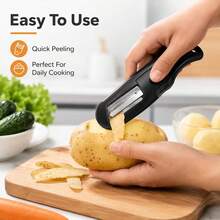 1 cái dụng cụ gọt và thái rau củ đa năng, thiết kế lưỡi xoay 3 trong 1, miệng rộng, tiện lợi để chế biến nhiều loại rau củ, phù hợp cho khoai tây, táo, các loại rau củ quả hỗn hợp, cà rốt, dưa chuột và nhiều loại khác, dụng cụ nhà bếp tiện dụng - Nhiều màu - Xem 7