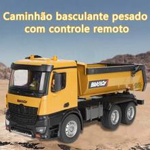 Caminhão Basculante de Controle Remoto Grande Brastoy Com Luz Som e Movimento na Caçamba - Amarelo - Visão 11