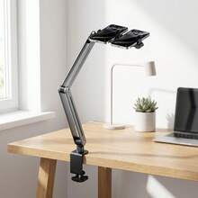 Bazargame Adjustable Tablet Stand Computer, Tablet, Phone Stand, Bedside Stand, Suspension Stand Aluminum Alloy Rack - View 5