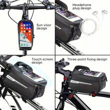 2pcs/Front Bag & Triangle Bag Set/Touchscreen Design/Large Capacity, Suitable For Men And Women, Bicycle Bag, Bicycle Triangle Bag - Multicolor - View 3