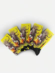 Cool 360° Printed Men's Socks - Streetwear Socks,Cartoon Duck,Internet-Famous Animals,Colorful,Funny Socks, Fit Daily, Holiday & Party Occasions - Yellow - View 7