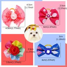 14/62 Pieces Of Diverse Styles, Random Patterns, Bow Bows, Cat And Dog Headwear, Random Patterns, Random Colors, Suitable For Cat And Dog Pet Beauty Products Such As Marzis Teddy Bears, Etc - Multicolor - View 3