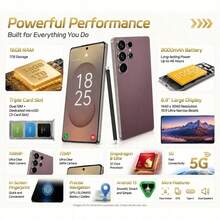 S26 Ultra Android 15 Phone EU Seller, Local Stock Fast Delivery, Unlocked Smartphone, 6.9 Inch HD+ Screen, 16GB RAM 1TB ROM, 8000mAh Battery - Black - View 9