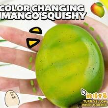 Crispy Color-Changing Mango Squishy Toy, Slow Rebound With Crunchy Sound, ASMR Sensory Stress Relief Squeeze Toy, Suitable For Teens And Adults - Multicolor - View 6