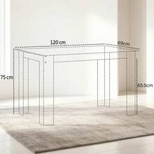 Elegant Dining Area Table, Modern Dining Table With Central Design, Versatile Living Room Table (Only With Dining Table), 120 X 69 X 75 Cm - 彩色 - 查看 5
