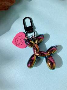 1pc Colorful Balloon Dog Keychain, Cute Backpack Key Ring, Handbag Key Chain, College Gothic Y2K Style Gift For Mother, Father, Graduation Season And Teacher - Multicolor - View 9