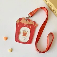 Food Cartoon Lanyard Card Holder Cute Toast Bear Student Campus Meal Card Bus Subway Card Idol Photo Card Storage Protective Case - Multicolor - View 13