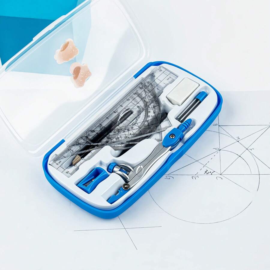 Cute Bear Style 1510H Compass, Highly Attractive Single Aluminum Alloy Compass 10-Piece Set, One-Stop Complete To Meet Various Needs - Sets - View 1