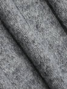 Nicenter Women's Fall Winter 1 Piece Dark Grey Wool Blend Bodycon Mini Skirt, Chic Quiet Luxury For Office, Commute, Vacation & Going Out - Grey - View 5