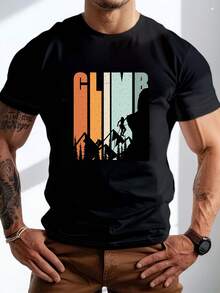Men's Pure Cotton Short Sleeve T-Shirt Casual Summer Basic Breathable Daily Wear Comfortable Regular Fit Crew Neck Tee - 黑色 - 查看 6