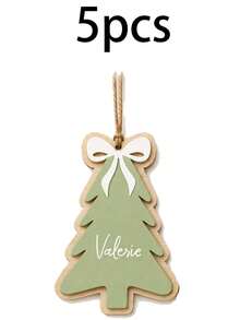 Custom Christmas Tree Wooden Plaque, Personalized Gift Decor, Farmhouse Holiday Ornament, Customized Name Tag For Xmas Tree, Customizable Present Decoration, Festive Home Hanging Sign, Christmas Gift For Family, Christmas Ornament, Living Room Decor - Style a - View 23