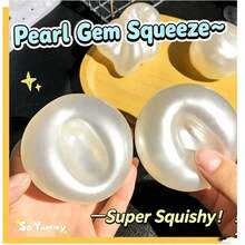 somoving Malleable Silky Pearl Coconut Oil Squeeze Squishy Ball, Slow Rebound Sensory Pressure Toy For Adults, Portable Decompression Fidget, Perfect Holiday Gift - Multicolor - View 3