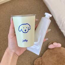 Cute Cartoon Pattern Mouthwash Cup Bathroom Countertop Toothbrush Holder Fashionable Toiletries Accessory Suitable For Dorm And Home Halloween And Christmas Gift - Multicolor - View 6