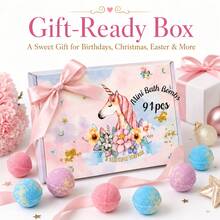 91pcs Mini Bath Bombs Gift Set, 15g/0.53oz Each, 3 Scents, Random Assorted Color Mix, Colorful Fragrant Bath Fizzies, Holiday Gift For Birthdays, Christmas, Easter, Halloween, Thanksgiving & Valentine' Day - Multicolor - View 8