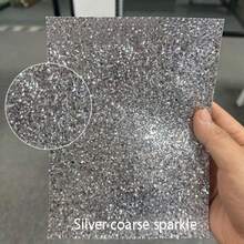 6PCS Glitter Iron-On Fabric Set, Black & Silver Dark Style Glitter Fabric, Rainbow Gradient Thick Glitter Fabric, Handmade DIY Glitter Sequin Fabric - Multicolor - View 7