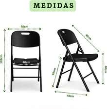 Folding Chairs - Black - View 3
