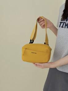 1pc Teenager Sports Casual Shoulder Bag Zipper Closure Crossbody Bag Outdoor Multi-Pocket Lightweight Chest Bag Suitable For All Seasons Daily Use - A - View 7