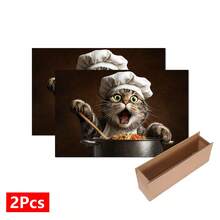 1pc, Cat Pattern Printed Diatomaceous Earth Kitchen Drain Mat, Absorbent Dish Drying Mat, Coffee Machine Mat, Dishwashing Mat, Sink Mat, Kitchen Countertop Protector, Suitable For Cups, Plates, Tableware And Kitchen Decor - Multicolor - View 15