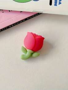 1PC/4pcs Cute Flower Cable Protector - Silicone Material, Decorative And Protective Charger Cable Sleeve, Suitable For Phone, Computer And More - Pink, Yellow, Red, Purple Design, Soft Rubber Cable Anti-Breakage Bite Protector - A - View 7